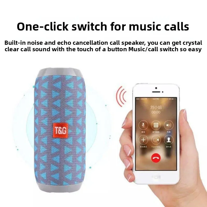 Suitable for TG117 computer speaker, wireless bluetooth speaker, portable card, outdoor mini stereo USB view 4