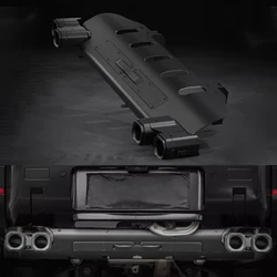 Fit for PLUMB Land Rover New Defender 90/110 Dry Carbon Fiber Chassis Rear Guard Exhaust Pipe Four Outlet Tailpipe Retrofit