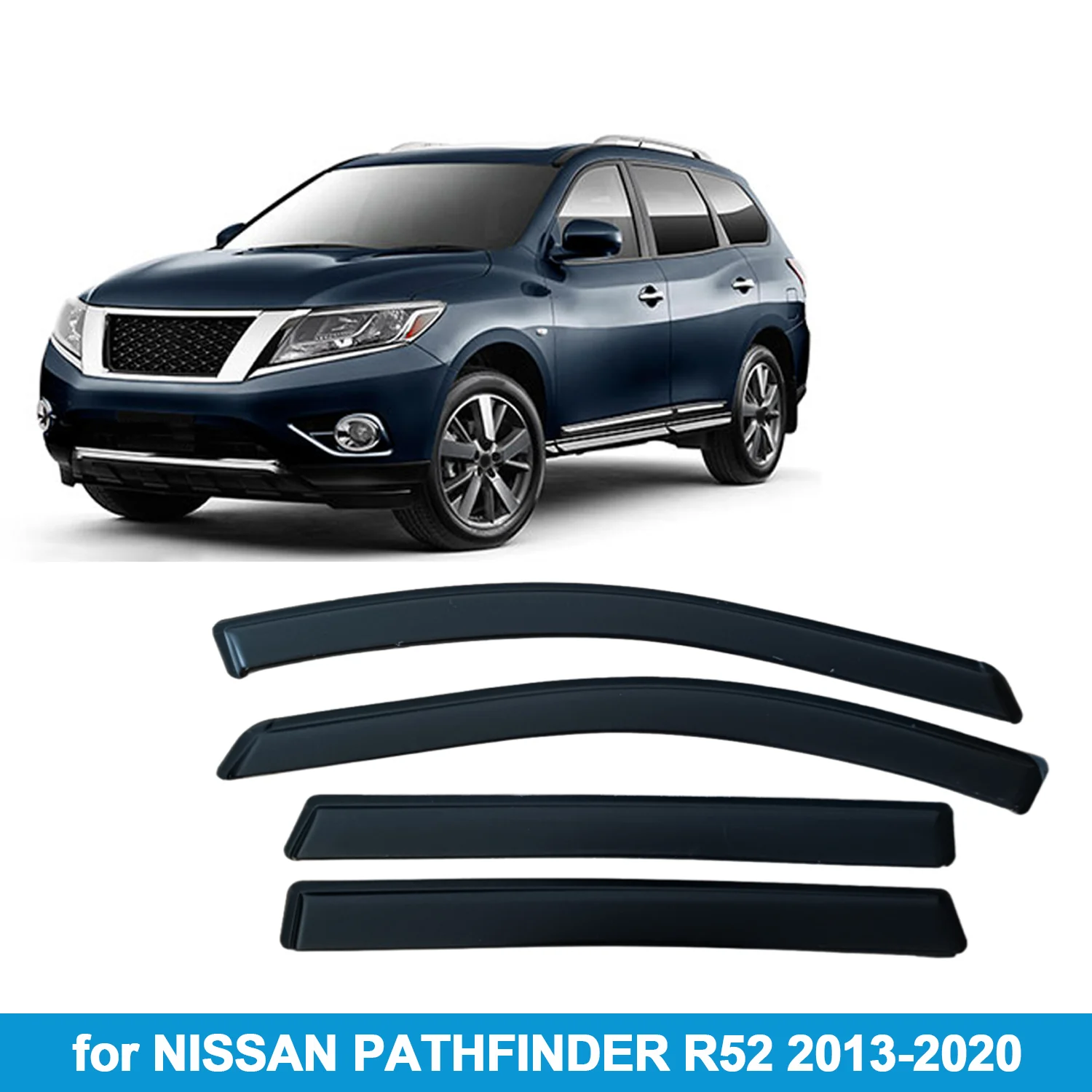 

Оконный козырек для NISSAN PATHFINDER R52 2013-2020, защита от дождя, боковой вентиляционный дефлектор, защита от атмосферных воздействий, лента для наружного крепления