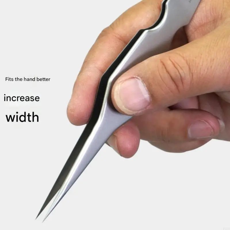 

P9FB Professional Corrosions Resistant Alloy Steel Tweezers Wide Body Design Enhanced Grip for Electronics Repairing Tasks