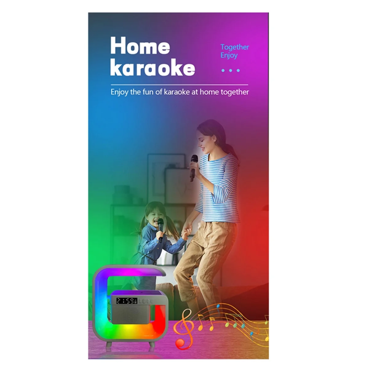 t36c-ワイヤレス充電器スタンド-bluetooth-50-スピーカー多機能-fm-tf-rgb-ナイトライトスマートフォン用急速充電ステーション-a