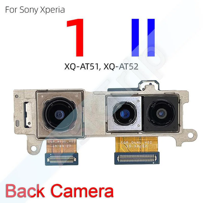 Aiinant Back Main Rear Camera Flex Cable For Sony Xperia 1 5 10 II III 2 3 Plus Small Big Front Camera Flex Repair Phone Parts