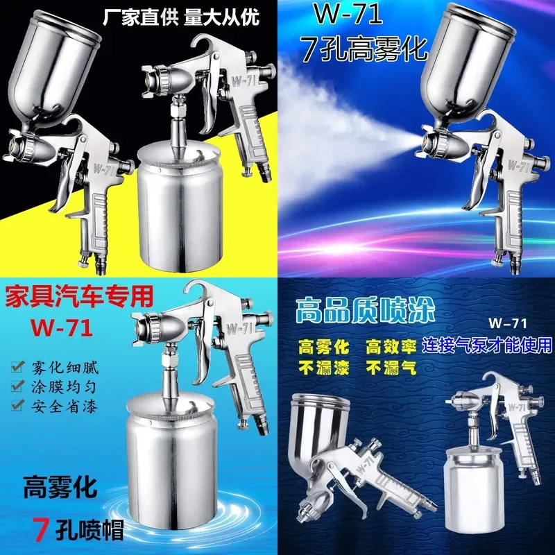 High atomization w-71 pneumatic paint  automotive sheet metal furniture latex paint spray  spray tool paint spray