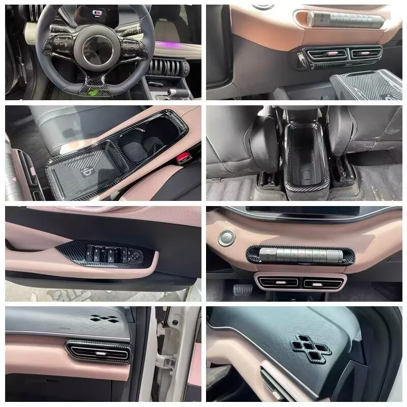 LHD For BYD Seagull 2023-2024 Outer Handle Door Bowl Stickers Blackened Anti-scratch Sport Kit for Door Handles Automobile Part