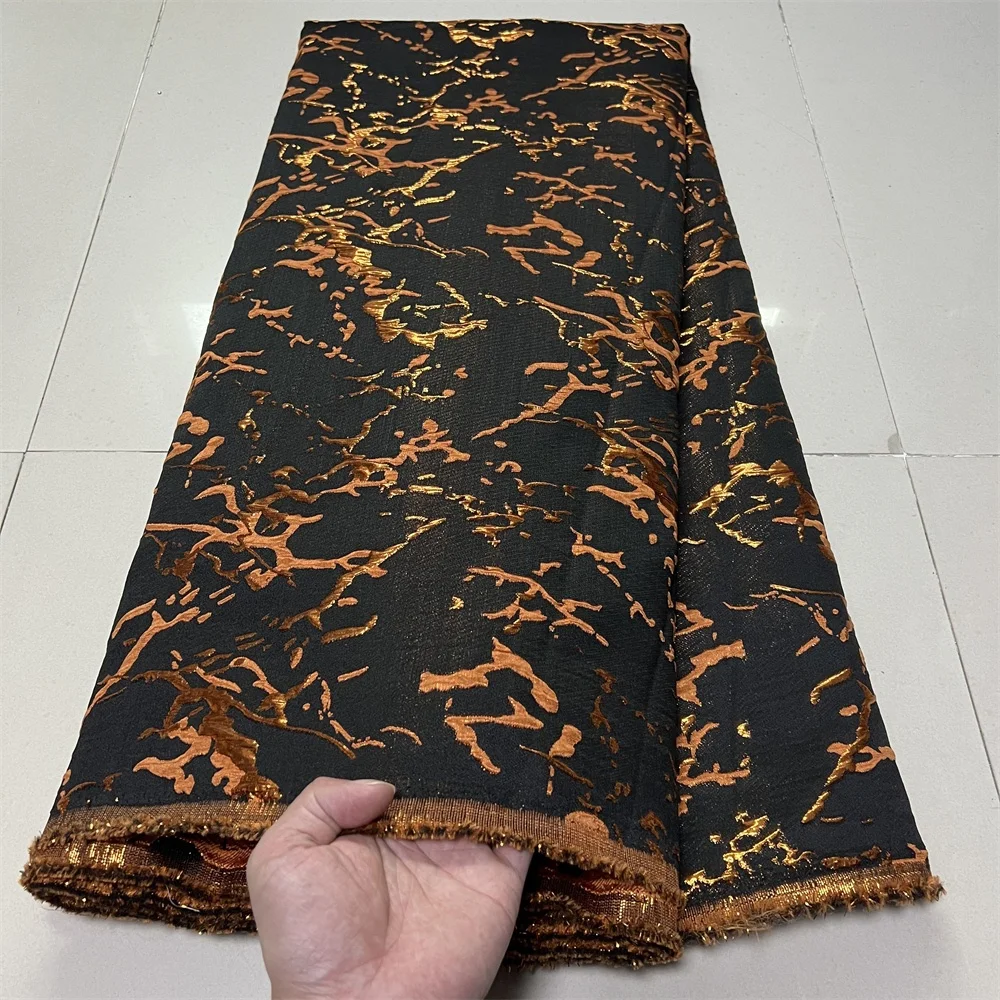 

2026 High-Quality African Nigerian Tulle Lace Fabric Jacquard Organza Embroidery Guipure for Party Prom Dress 5Yard YXZ207
