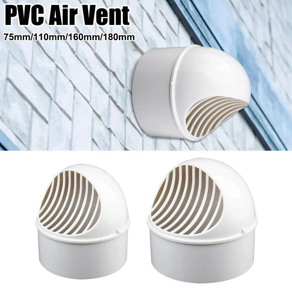 New PVC Air Vent Half Spherical White Exhaust Grille Cover Ducting Ventilation Wall Ceiling