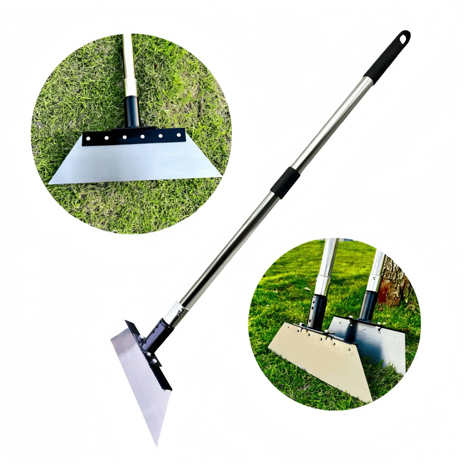 Heavy Duty Garden Weeding Shovel Steel Lawn Weed Removal Tool Multi-Purpose Farm Cleaning Shovel Ground Scraper for Outdoor Use