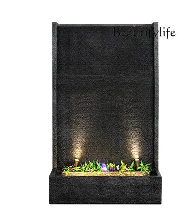 Flowing water ornament housewarming entrance Shengcai fountain waterfall landscape decoration floor-ceiling water curtain wall