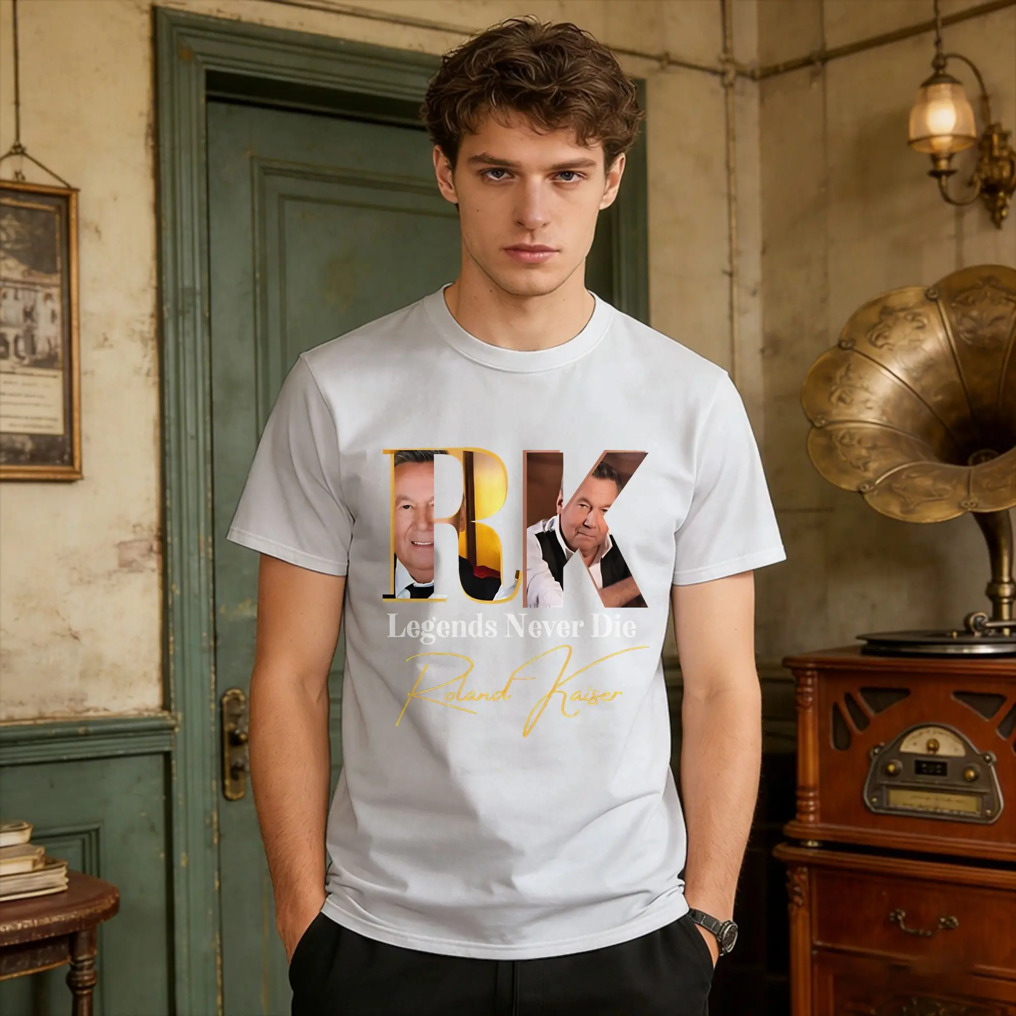 Roland Kaiser Rip Roland Kaiser T-Shirt Eurovisions Leisure T Shirts Short Sleeve Awesome Tshirt Summer Cotton Plus Size Tees
