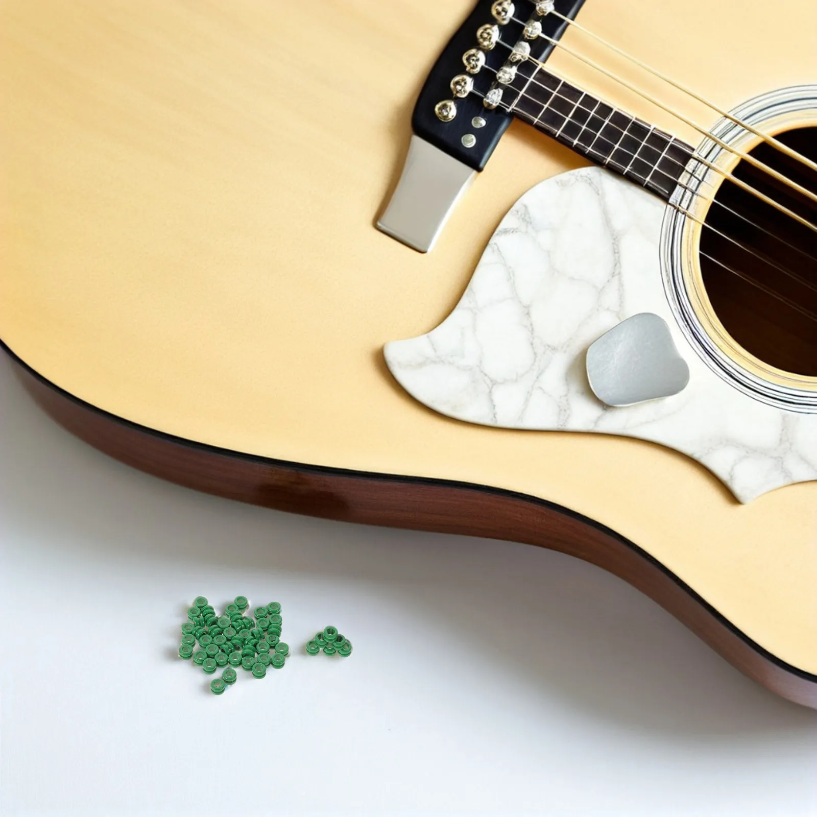 50Pcs Metal Guitar String End Beads Folk Acoustic Classical Guitar Bridge Beads Tail Components Ukulele Mandolin String