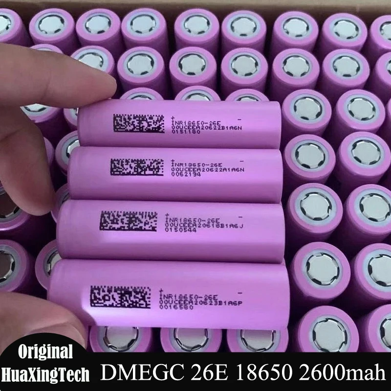 Original DMEGC INR18650-26E 18650 Battery Real Capacity 2600mah High Quality Rechargable  Lithium Batteries for Battery Packing