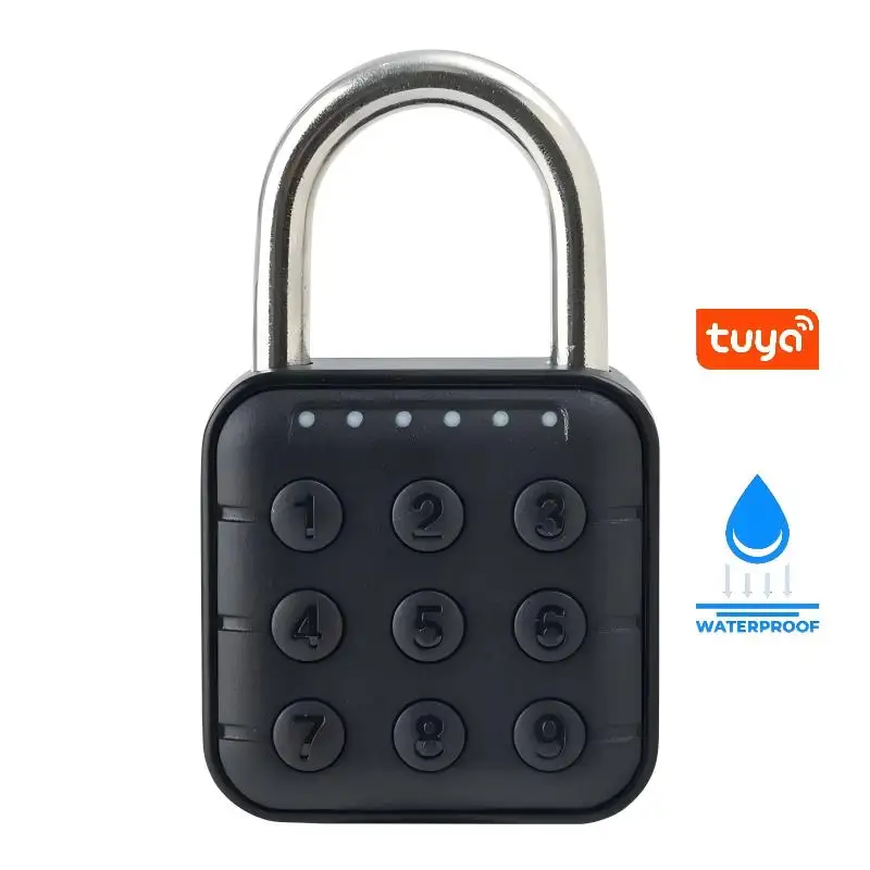 Hot Selling Tuya Smart Fingerprint  App Remote Controlled Padlock for Wood Aluminum Steel Doors Zinc Alloy Material Cloud Data