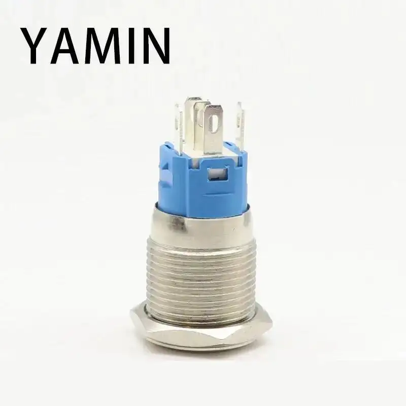 19mm Metal Push Button Switch LED Lamp Momentary/self-locking Waterproof IP65 Latching Maintained Car Auto Engine PC Power