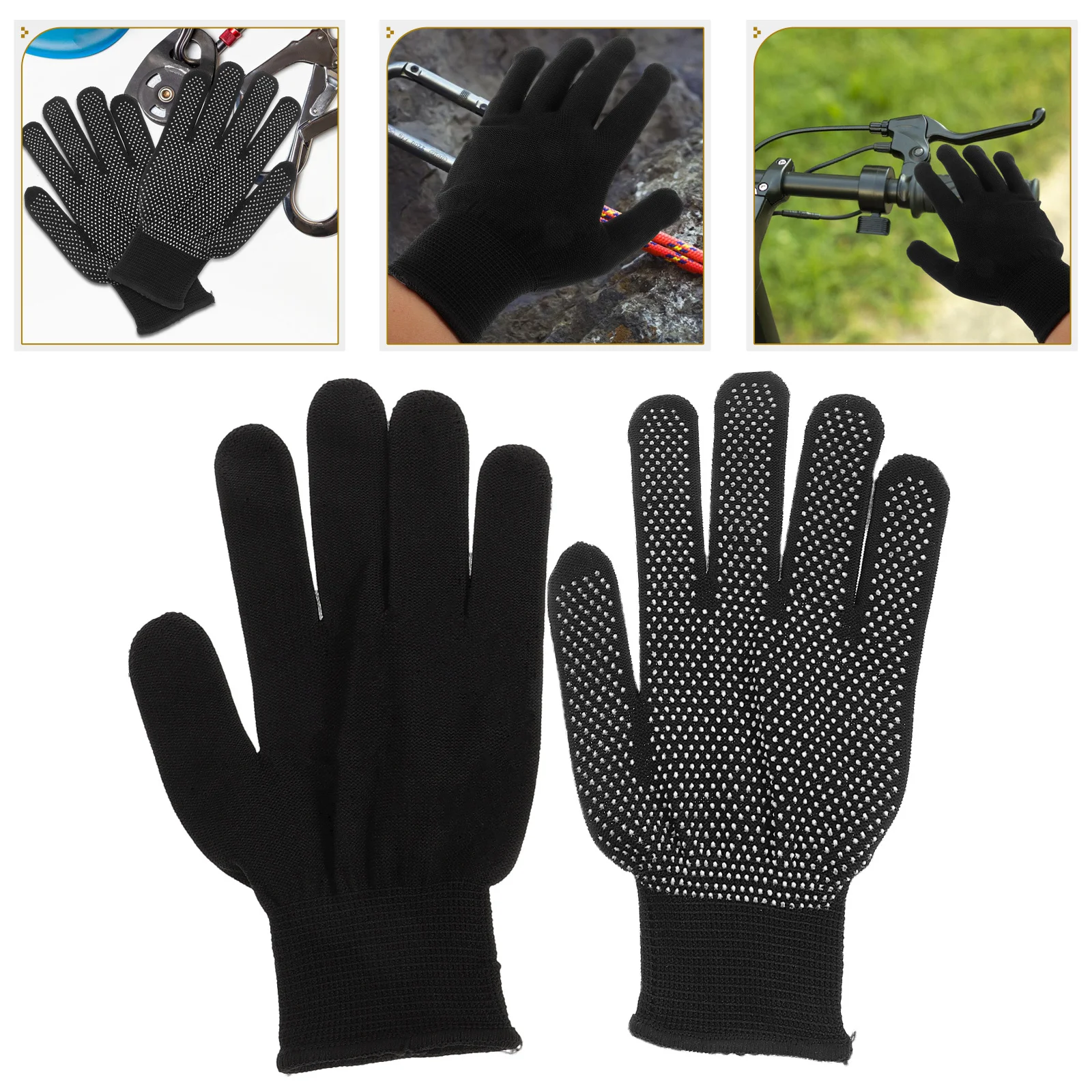 

3 шт., уличные перчатки, легкие, нескользящие, нейлоновые, грязеотталкивающие, для езды на велосипеде, пеших прогулок, садоводства, летние, износостойкие, защитные