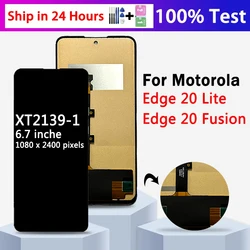 TFT Screen For Motorola Edge 20 Lite 20Lite XT2139-1 LCD Touch Screen Digitizer For Moto Edge 20 Fusion LCD Repair Parts