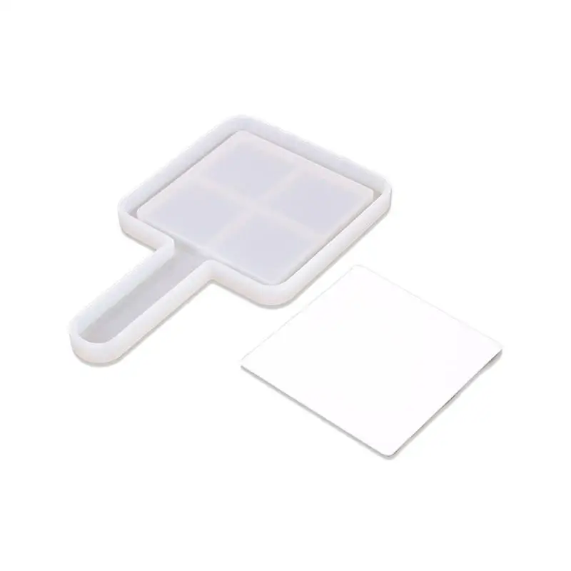 31BB Compact Mirror Cover Resin Molds Travel Makeup Mirror Silicone Molds for Casting