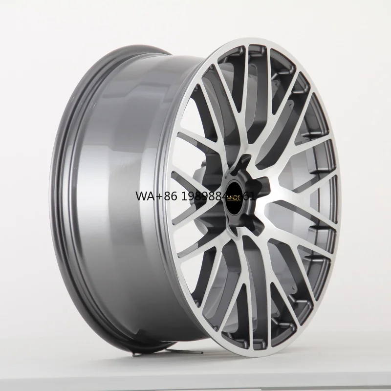 

Wheelshome Sporty Aluminum Alloy Rim 21 Inch 5 X 112 Multi Spoke Gunmetal GMF Forged Wheel for Porsche Macan for Travel