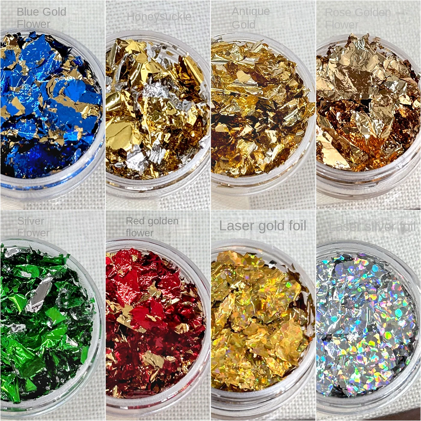 Rosso/Blu/Verde/Oro/Laser Oro e Argento Frammenti di lamina irregolare Nail Art Paillettes Adesivo Glitter Decorazione manicure fai da te