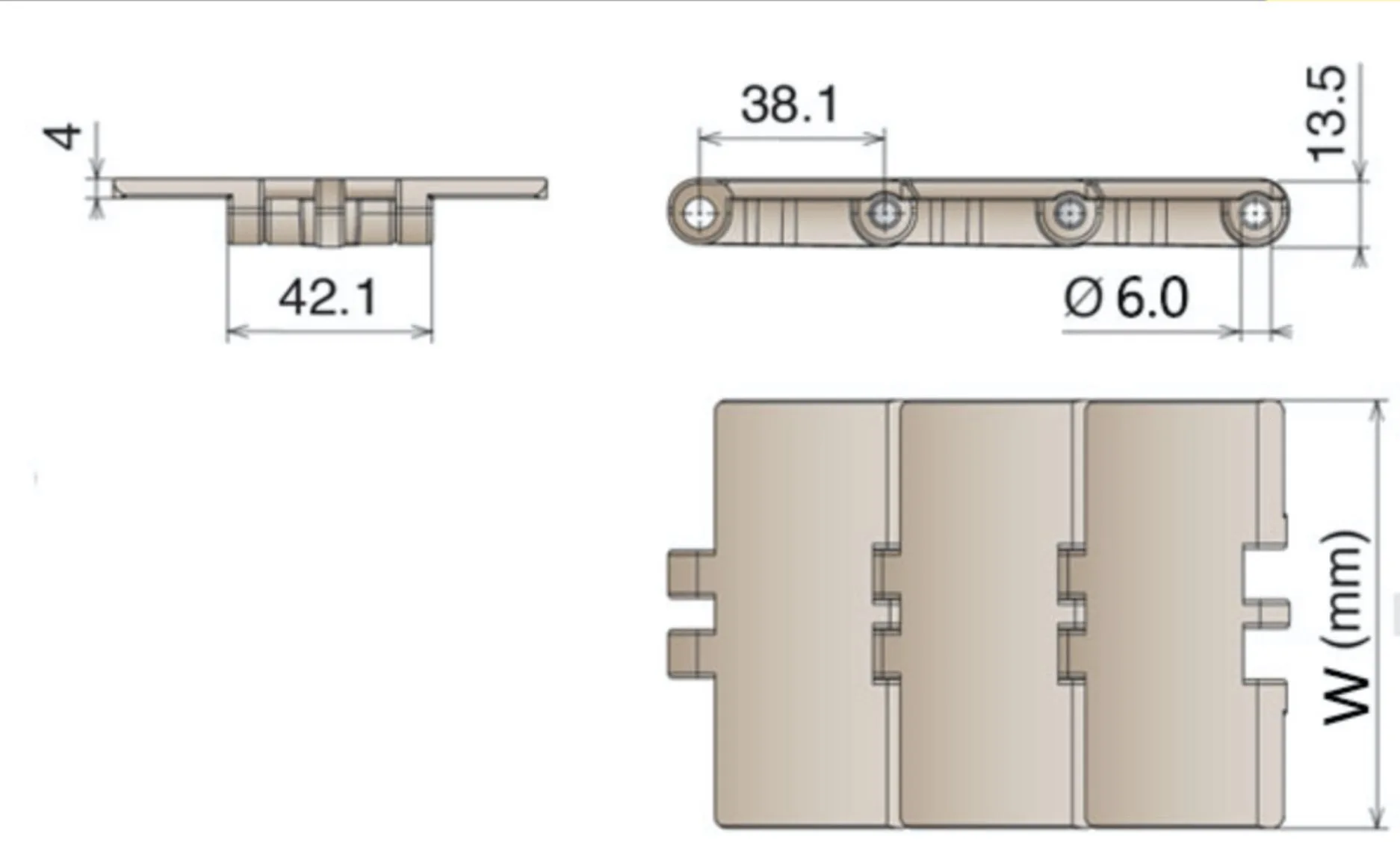 Imagem -04 - Medidores 820-k450 Largura: 114.3 mm Única Dobradiça Corrente Superior Plana Placa Transportadora Correia Linha de Bebida Transmissão Pom Corrente 1
