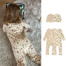 0-24M Newborn Kid Baby Boys Girls Clothes Long Sleeve Cotton Romper Cute Sweet Print Jumpsuit Spring Summer Body Outfits