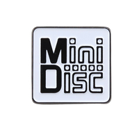 Vintage MiniDisc MD Logo Enamel Pin Retro Tech Badge Novelty Creative Jewelry Backpacks Hats Jeans Decorative