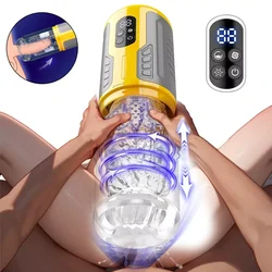 Telescopic Male Masturbator Vagina Masturbation Equipment Sex Toys for Men Goods for Adults Piston Automatic Rotation Mastubator