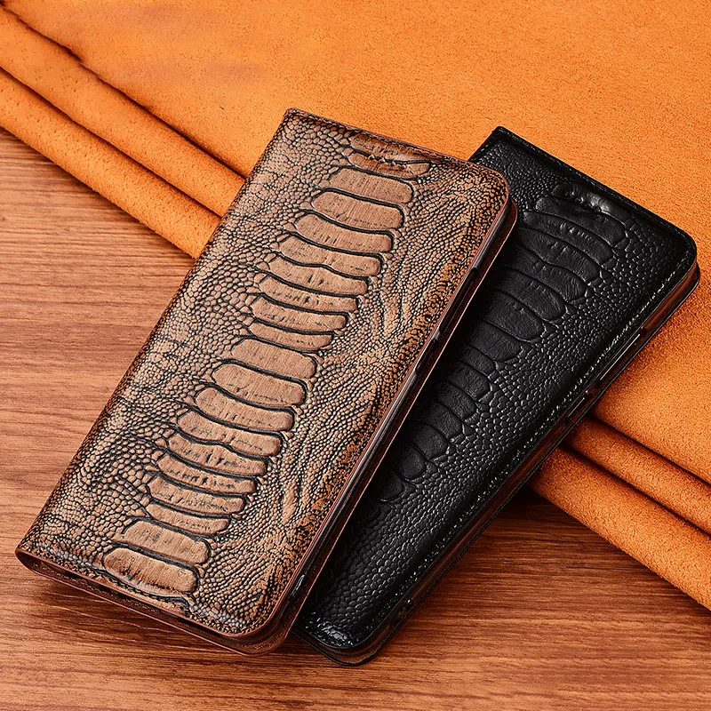 

Ostrich Veins Genuine Leather Case For Vivo X30 X50 X50E X51 X60 X60t x60s X70 X80 Pro Plus Magnetic Flip Cover