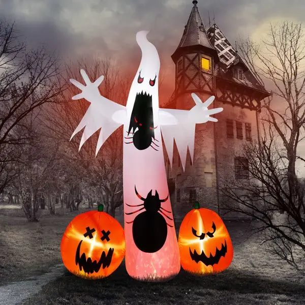 11.8FT Halloween Inflatable Ghost & Pumpkin Decoration | Giant Outdoor Decor Good
