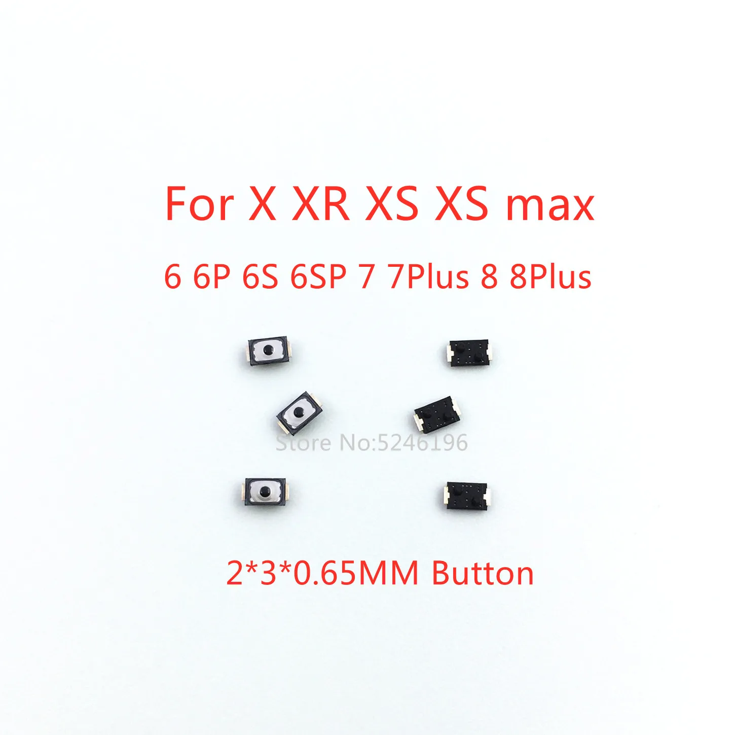 10pcs-100pcs 2*3*0.65MM Power on volume button 2 Pin For iPhone 6 6P 6S 6SP 7 7Plus 8 8 Plus iPhone X XR XS XS max Replace Part