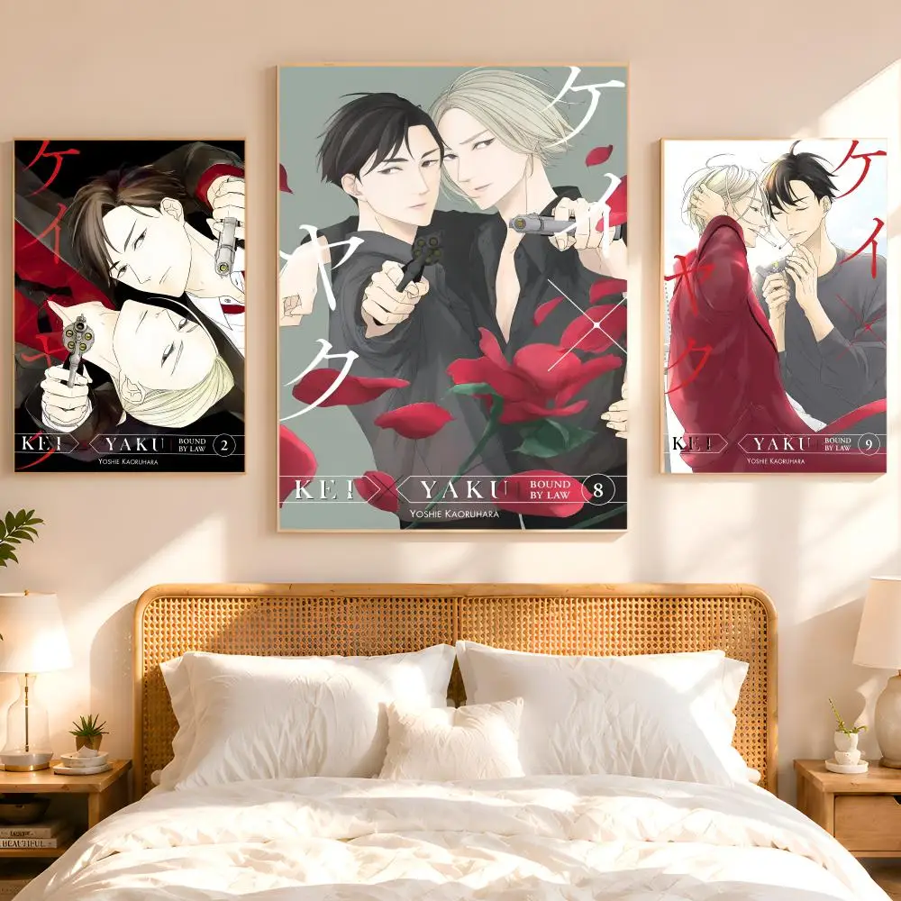 Kei X Yaku Bound By Law Poster 1PC HD Matte Peel And Stick Wall Decor For Bedroom Living Room Dorm Office