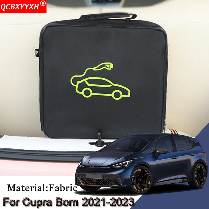 

EV Car Charging Cable Storage Carry Bag For Cupra Born 2021-2023 Charger Plugs Sockets Waterproof Fire Retardant Auto Accessory