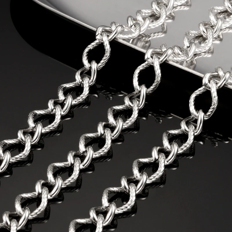 Stainless Steel Twisted Chain For Jewelry Making Women Accessories Spiral Twists Chains Men Bracelet Necklace DIY Craft Supplies