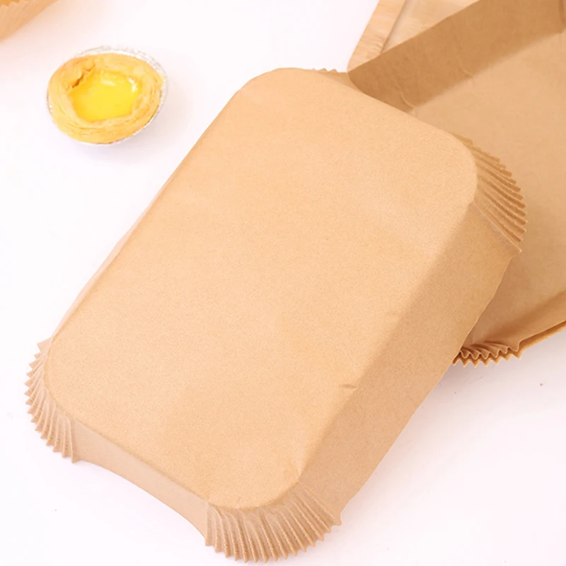 Rectangle Disposable Airfryer Baking Paper Liner Waterproof Oilproof Non-Stick Baking Mat for Ninja Foodi Air Fryer Accessories