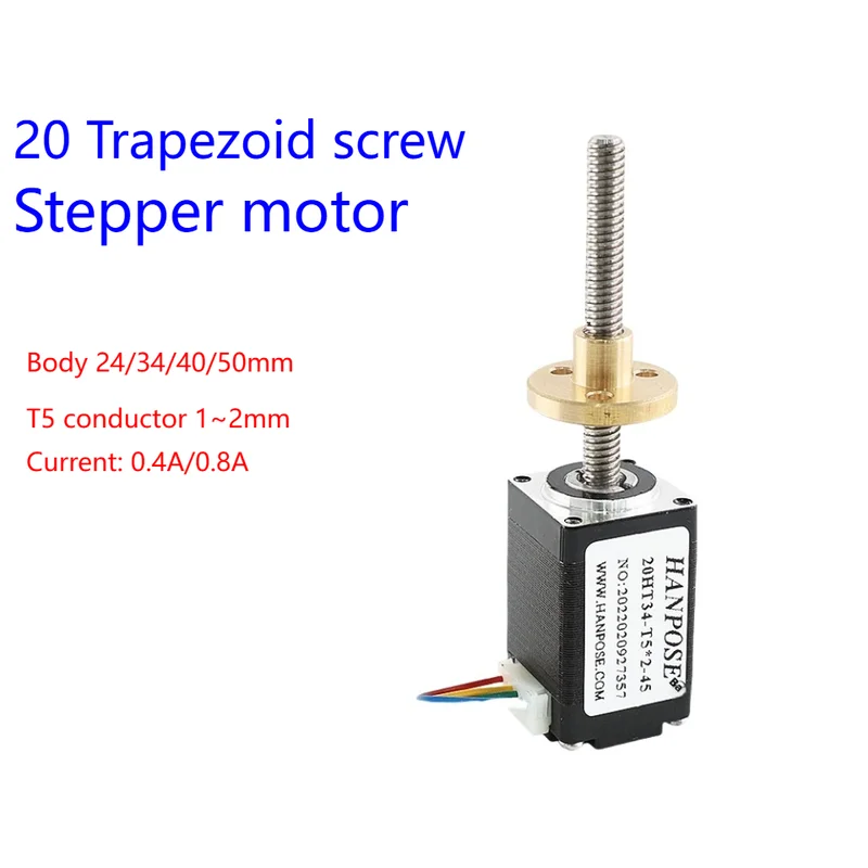 

Micro 20 trapezoidal screw stepper motor with nut T-type two-phase linear reciprocating screw motor motor