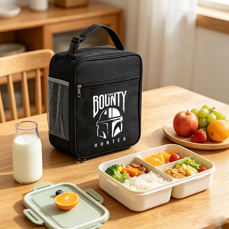 Stared Wars Lunch Bags Large Capacity Insulated Aluminum Foil Thickened Waterproof Portable Food Container Storage Pouch Gifts