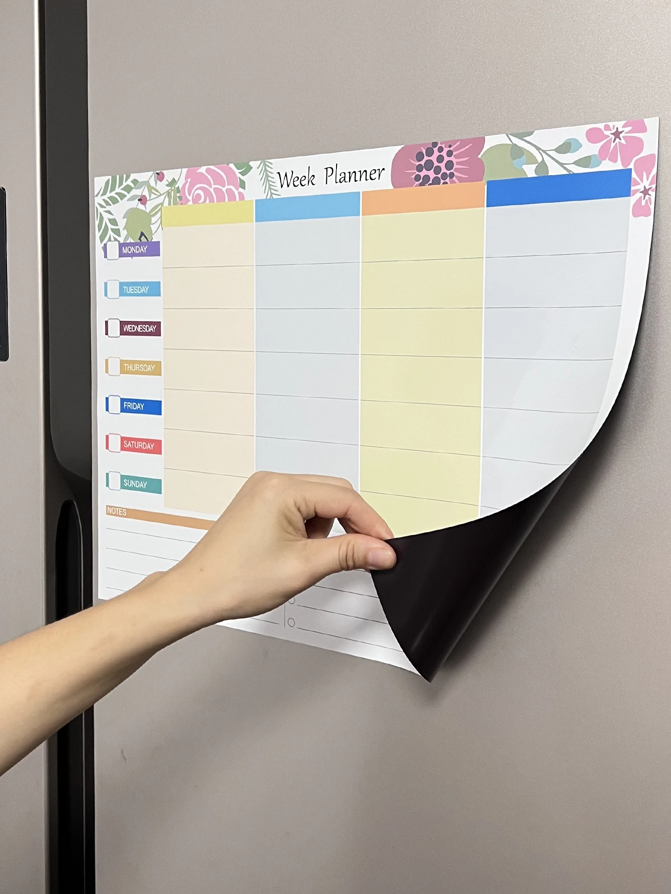 A magnetic refrigerator sticker calendar magnetic whiteboard wall sticker learning schedule refrigerator sticker message board