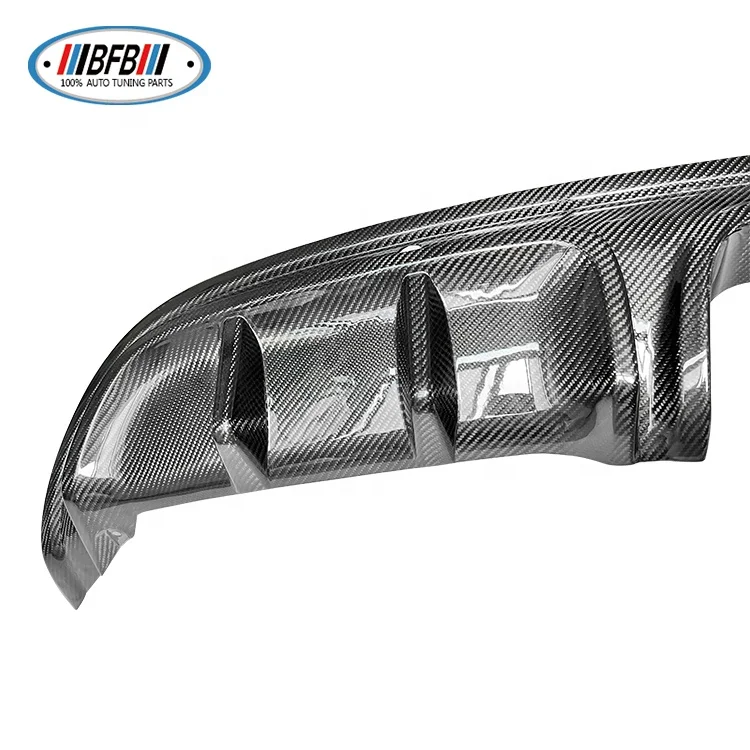 ناشر الشفة الخلفية من ألياف الكربون الجافة الحقيقية 718 الناشر المصد الخلفي لبورشه 718 بوكستر كايمان 2016-2018 #3