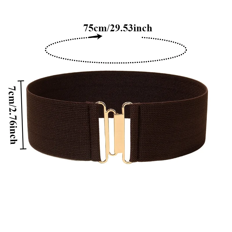 New Arrival Fashionable Elastic Wide Belt for Women’s Dresses Elegant Versatile Casual Narrow and Wide Waist Belts for Dresses