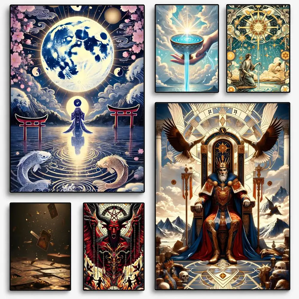 Tarocchi Fortune Telling CardS Poster Room Home Decoration Interior Wall Art Printing Garage Posters Gift