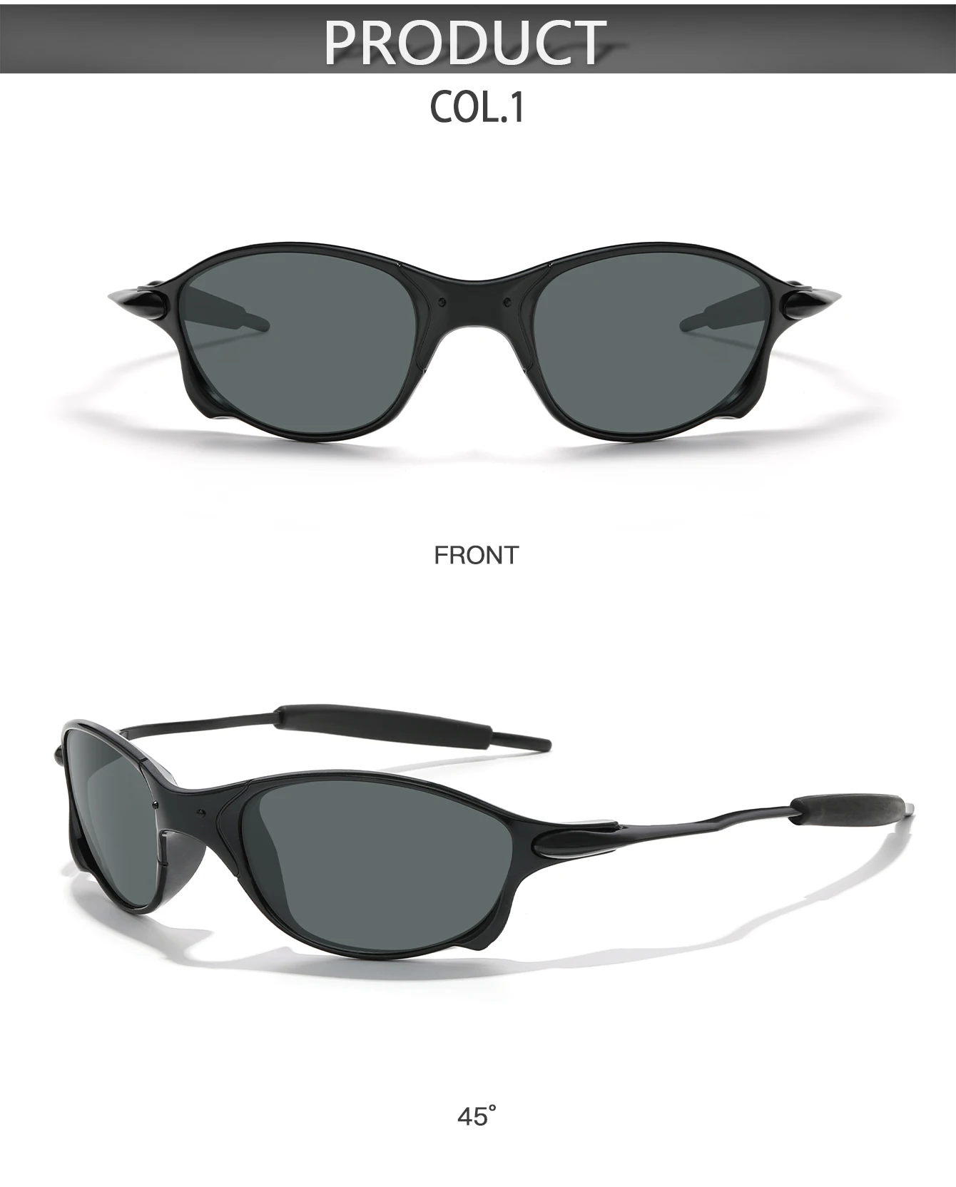 Polarisierte Sonnenbrille für Männer und Frauen, Metallrahmen-Brille mit UV-Schutz für Outdoor-Sportarten, Radfahren, Laufen, Wandern, Fahren – Detail 3