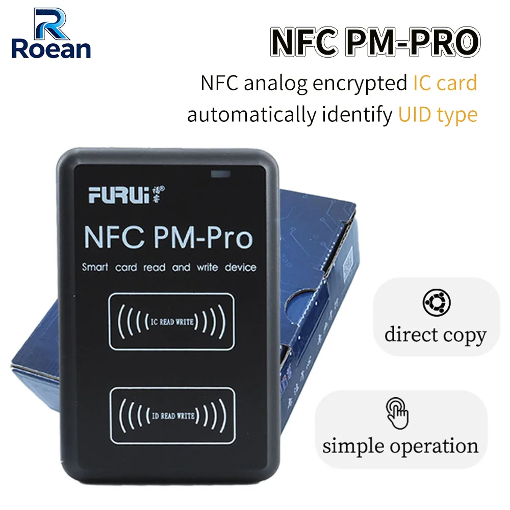 PM PRO Portable RFID NFC Reader Writer 125KHz 13.56MHz IC ID CUID T5577 Tag Programmer Handheld Blank Chip Encoding Editing Tool
