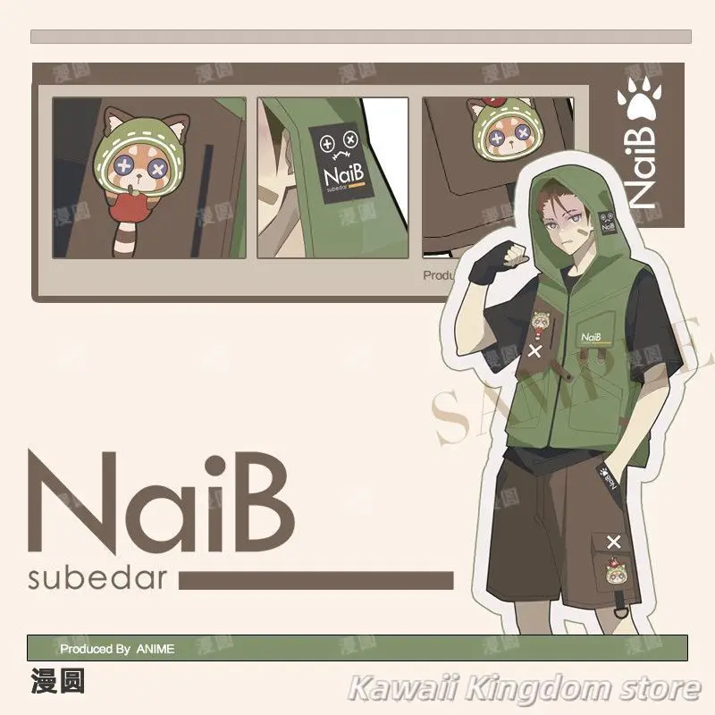 Identity Ⅴ Naib Subedar Mercenary Anime Cosplay Costume Short Sleeve T-shirt Waistcoat Shorts Suit Mascot Student Accessory