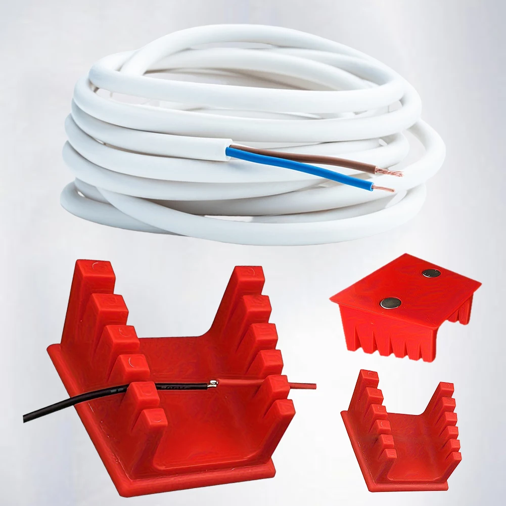 Support Magnétique Pour Fil à Souder - 4 Rainures Pour Fils 30-12 AWG, Plastique ABS Rouge, Soudure Mains Libres