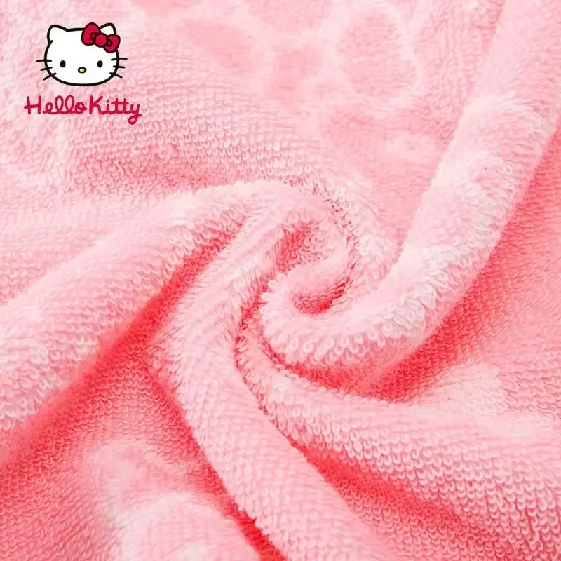 Hello Kitty animacja peryferyjna kawaii uroczy nadruk kreskówkowy dziecięcy ręcznik do twarzy czysta bawełna nie zrzucający się chłonny ręcznik wodny