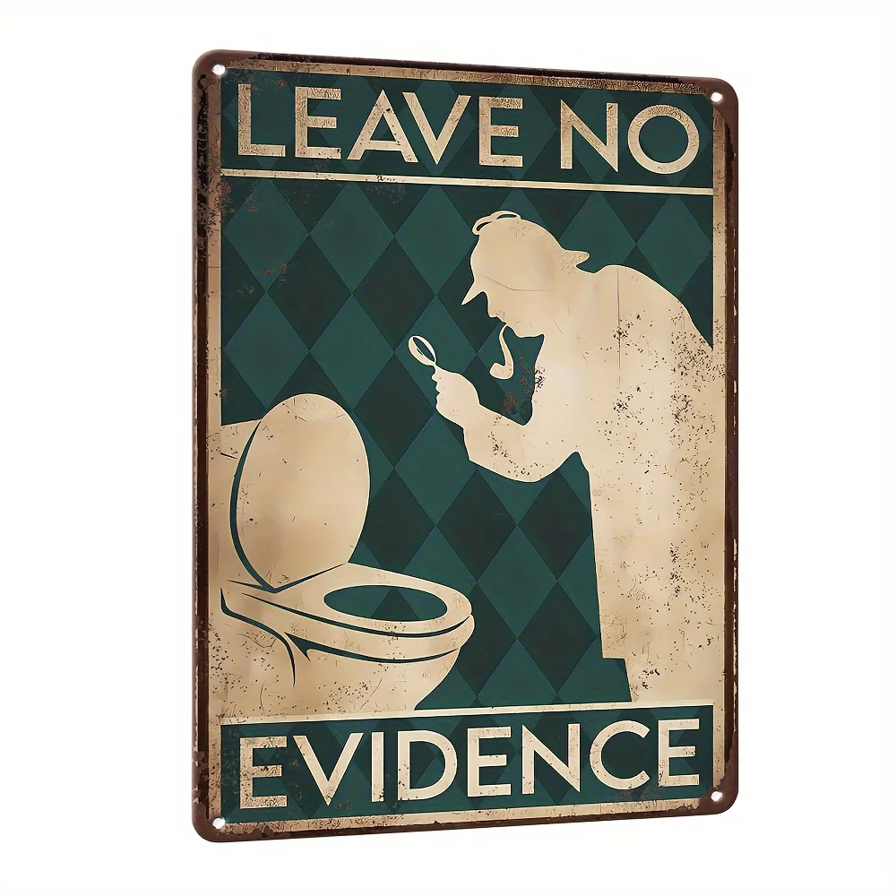 2D Flat Vintage Aluminum Plaque, 