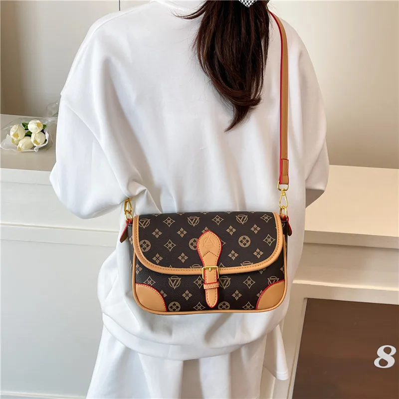 Sac à bandoulière en cuir pour femmes, marque de luxe, sac à main élégant, fourre-tout classique de styliste, Style moderne à la mode