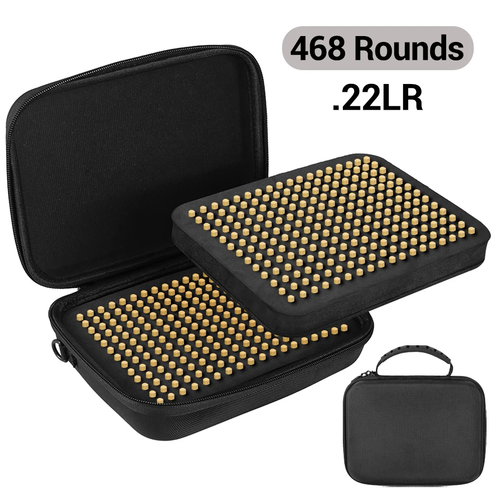 468 Rounds Ammo Storage Bag for .22LR Pistol Rifle Ammunition Pouch Ammo Organizer Bag Bullet Carrier Case Hunting Accessary