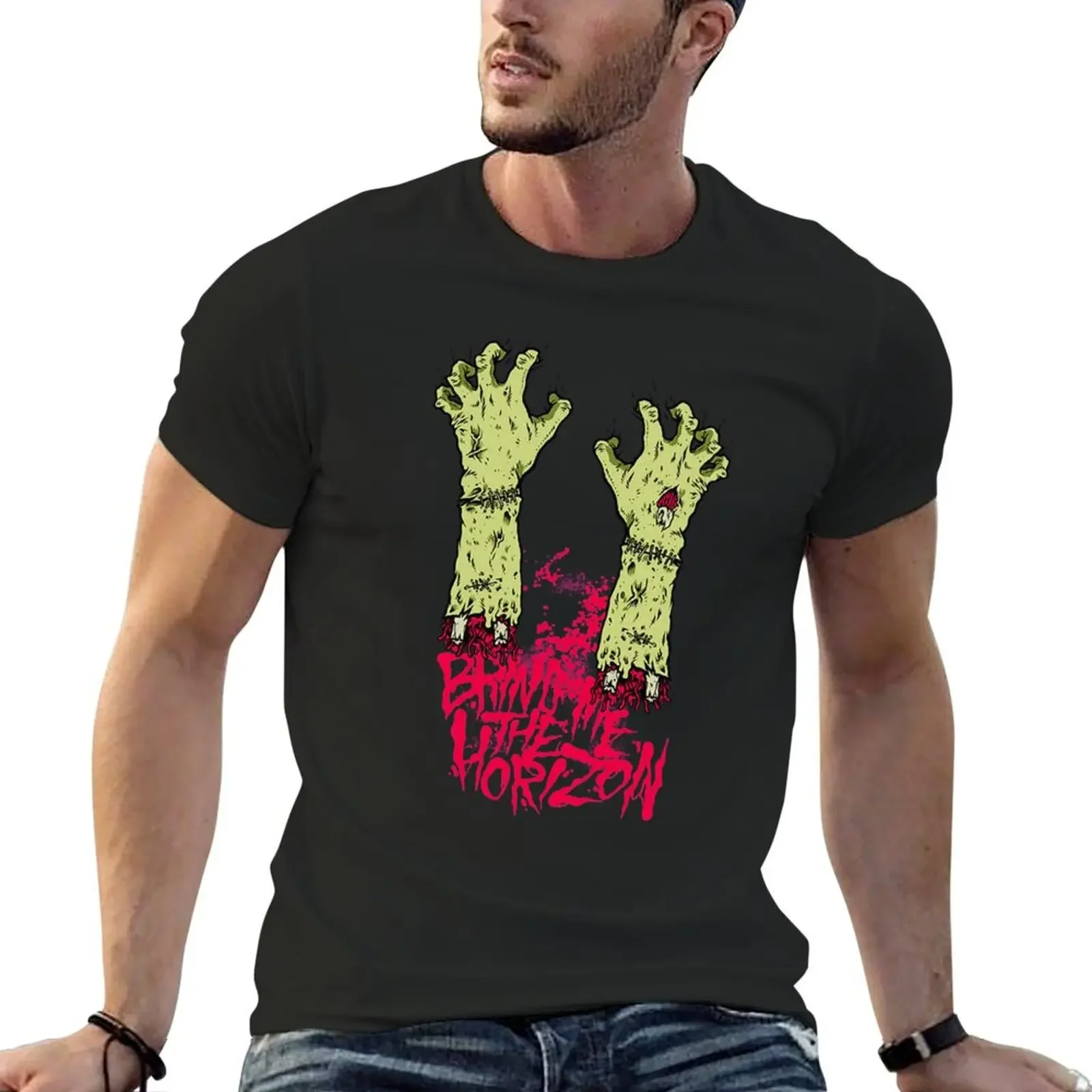 Monsta Hand T-Shirt summer top Short sleeve tee plus size clothes graphics plain t shirts men