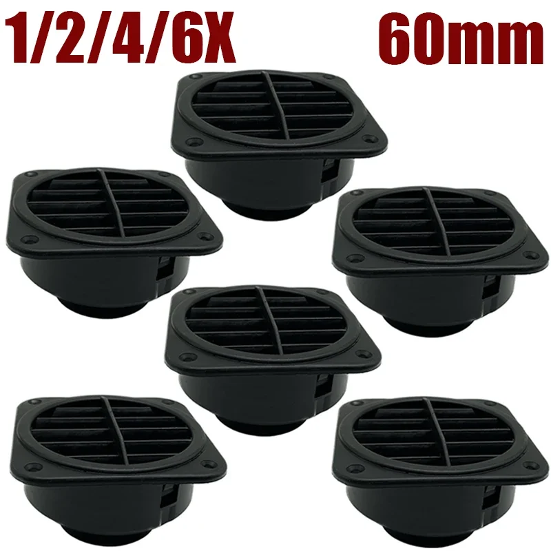 1/2/4/6X 60mm/2.36inch Car Truck Air Vent Ducting Piece Duct Pipe Outlet Rotable For Webasto Eberspaecher Diesel Parking Heater