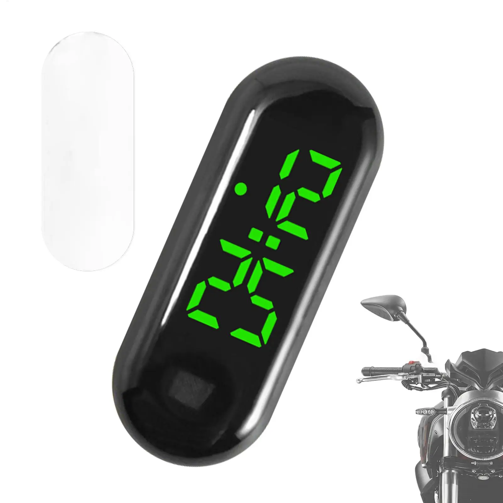 Motorcycle Electric Vehicle Onboard Time Display For Motorcycle Electric Scooter Waterproof Luminous Digital LED Portable Clock